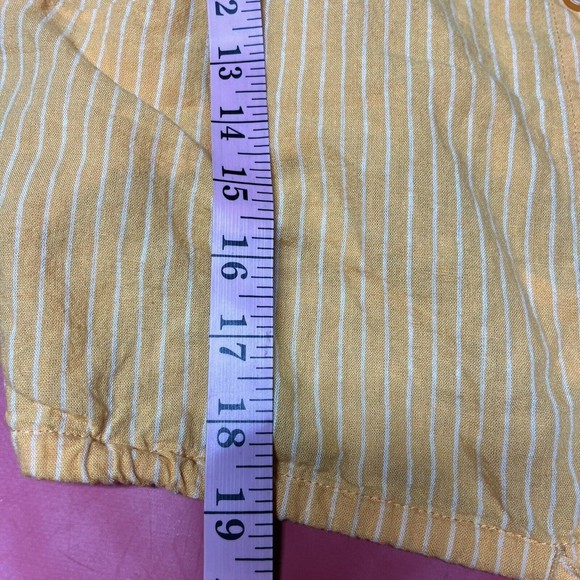 A New Day Womens Size XL Tie-Front Apron Style Tank Top Linen Blend Orange​ - Picture 7 of 9